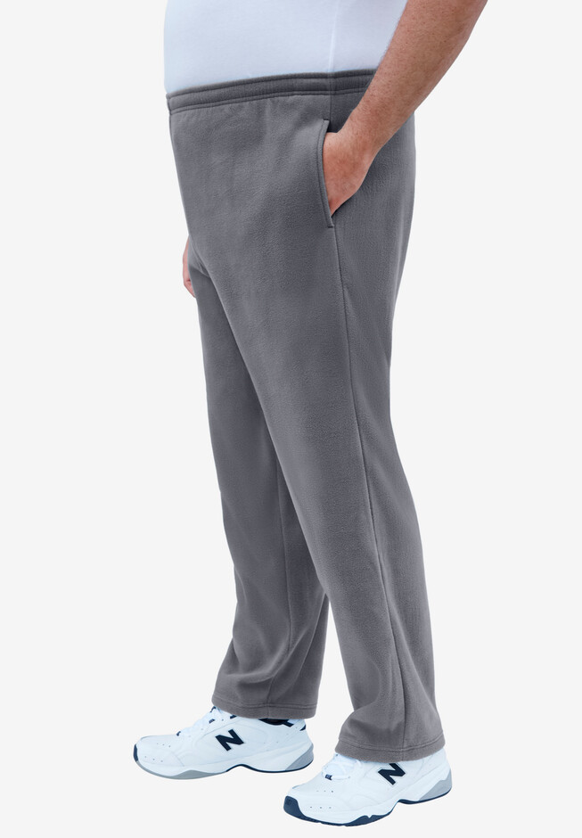 Kingsize Men's Big & Tall Explorer Plush Fleece Pants - 3xl, Black