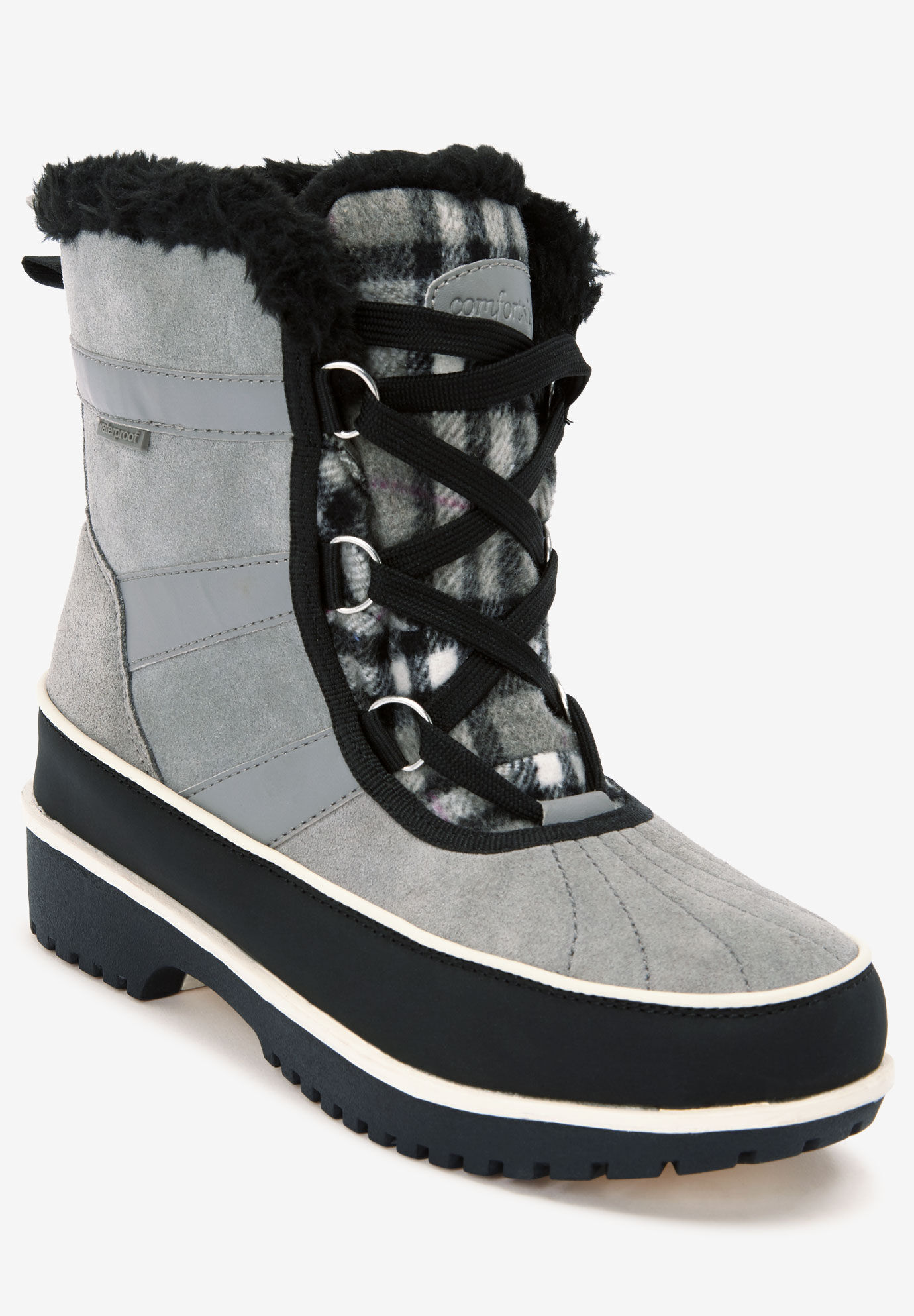 wide width waterproof snow boots