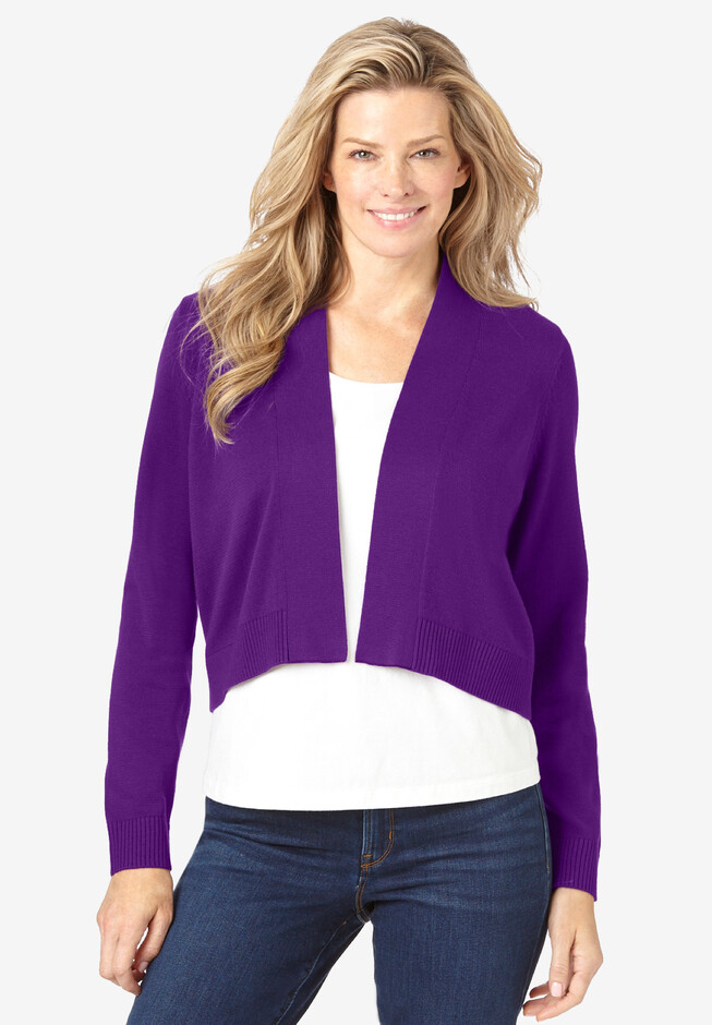Roaman's Women's Plus Size Fine Gauge Duster Cardigan Sweater 