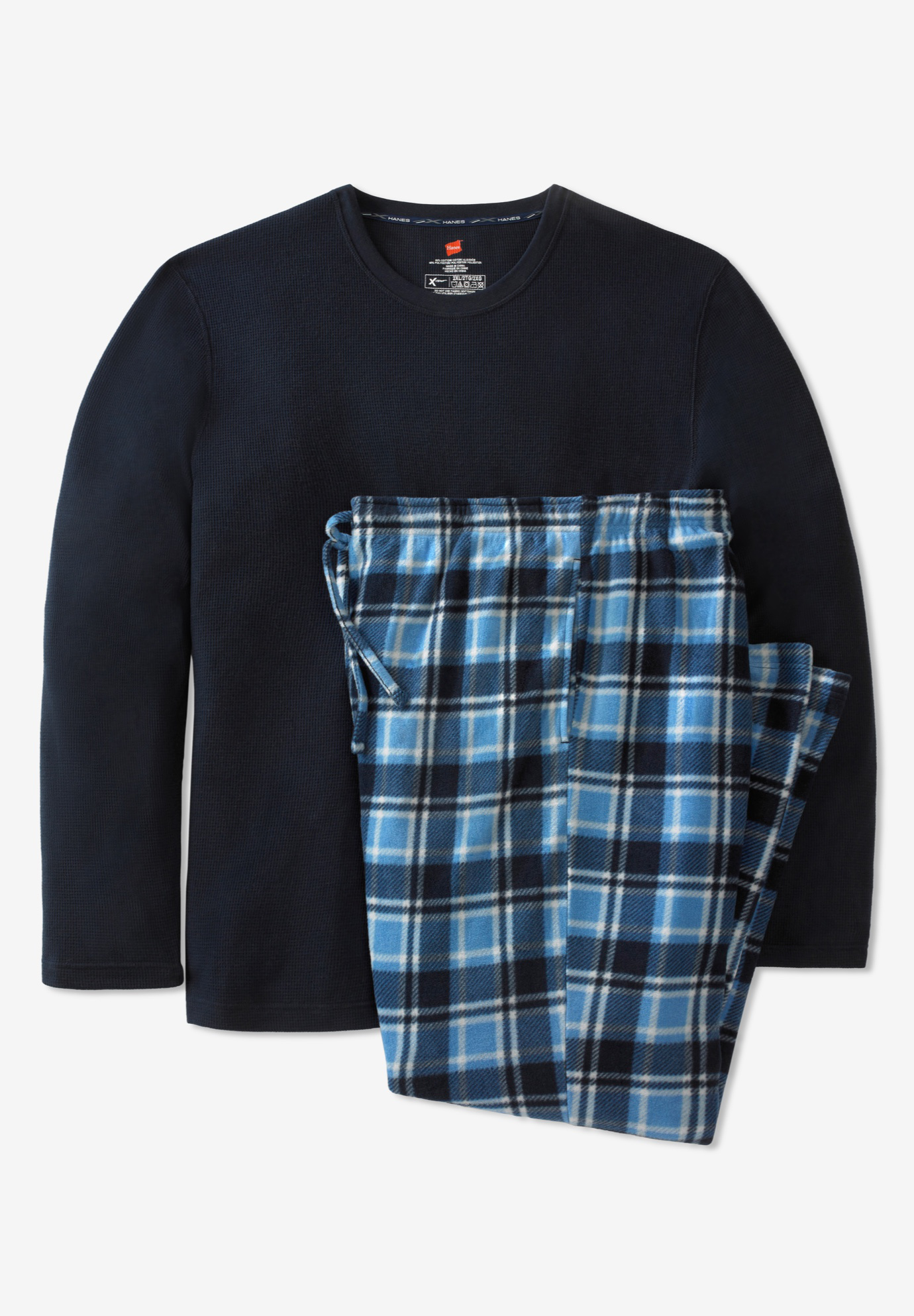 Hanes Men's 1901 2-Pack Jersey Knit Pajama Short, Size: Large, Blue