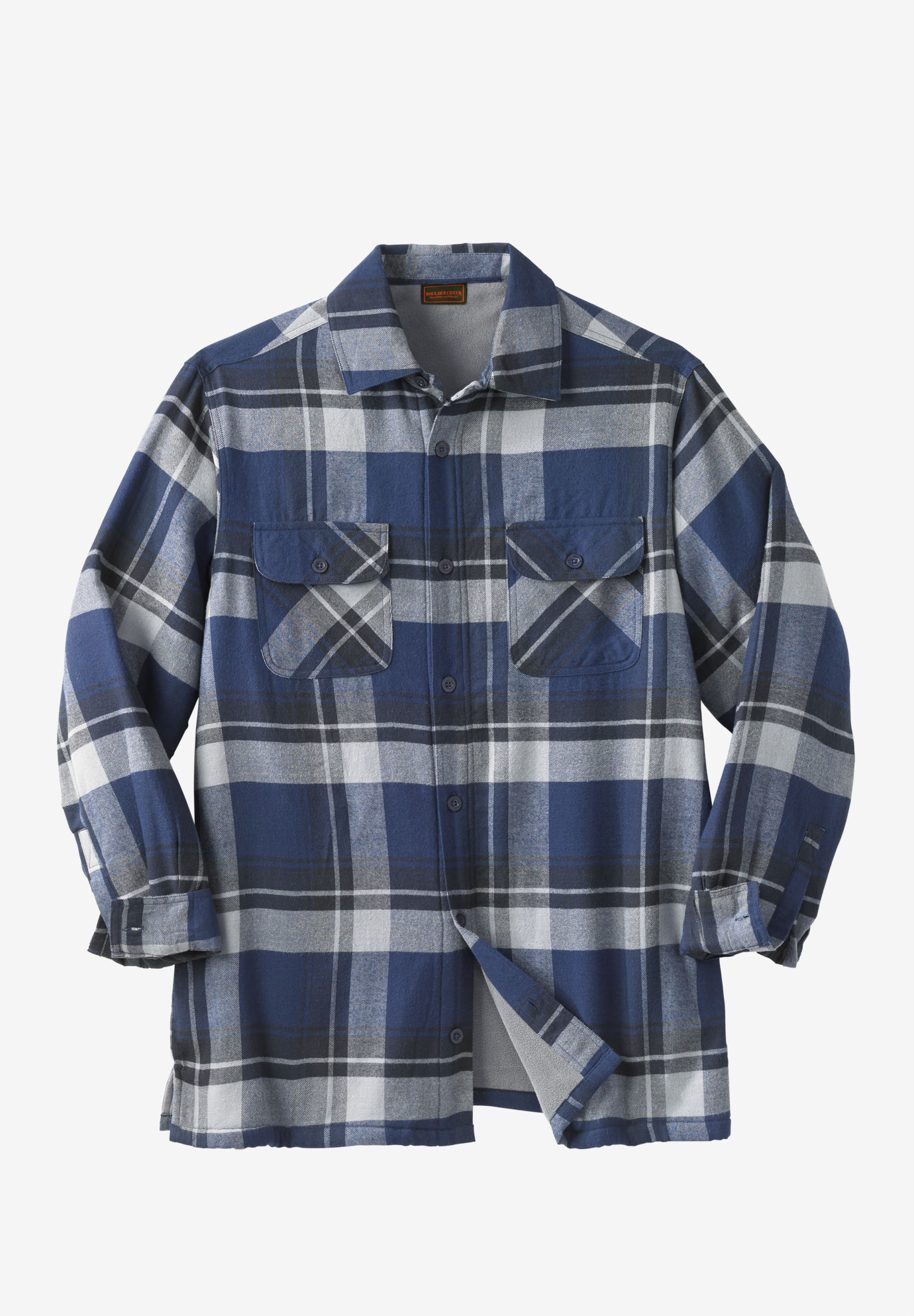 Fleece-Lined Flannel Shirt Jacket by Boulder Creek® | OneStopPlus