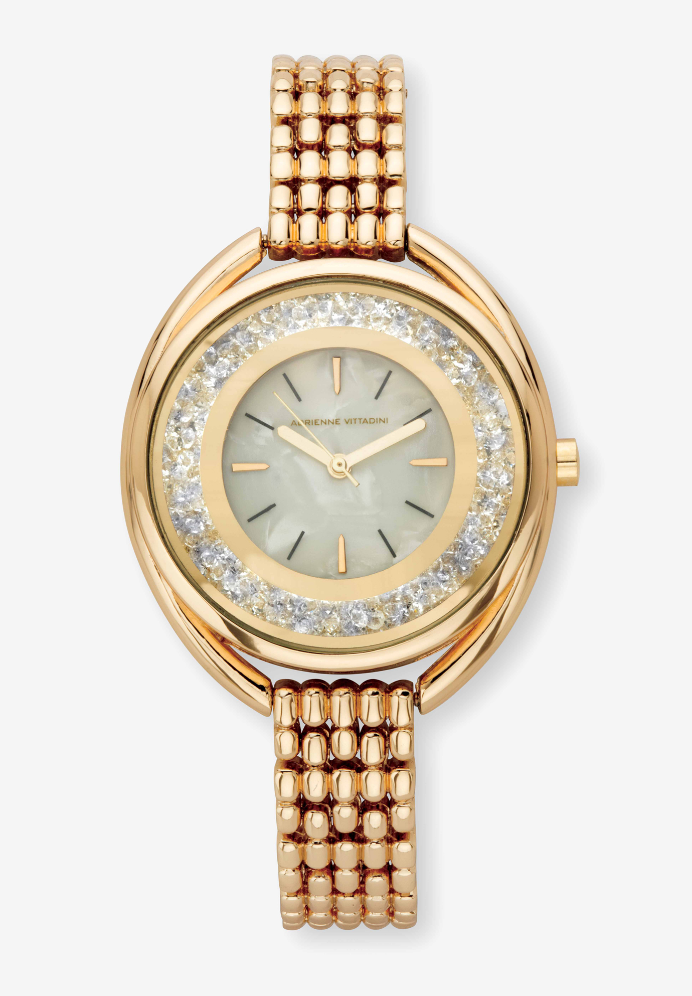 Goldtone Adrienne Vittadini Crystal Fashion Bracelet Watch, 7 ...